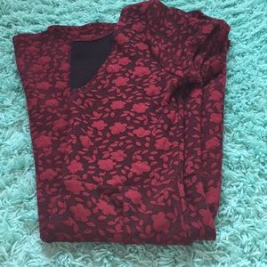 Red dress. Fit and flare style